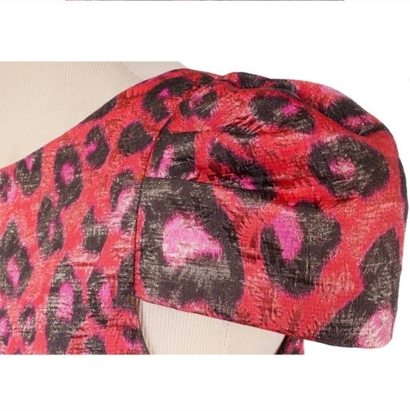 Giambattista Valli for Impulse pink red cheetah  party dress size 6 - Picture 2 of 6